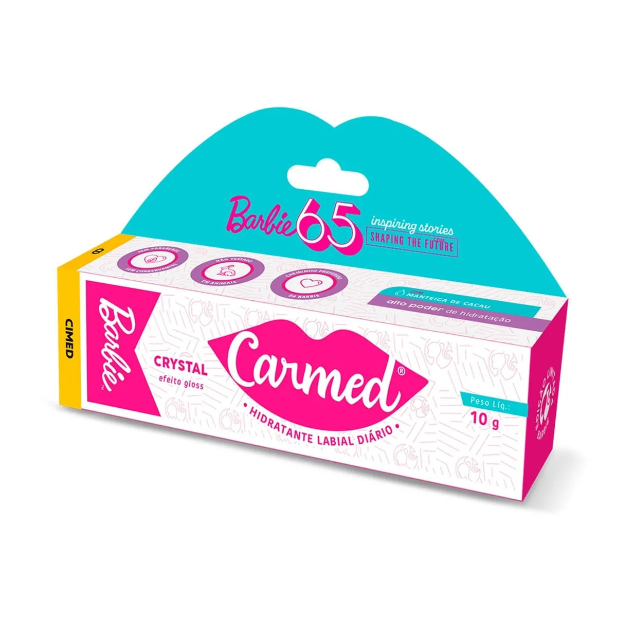 Carmed Labial Pomada Barbie Crystal 10g