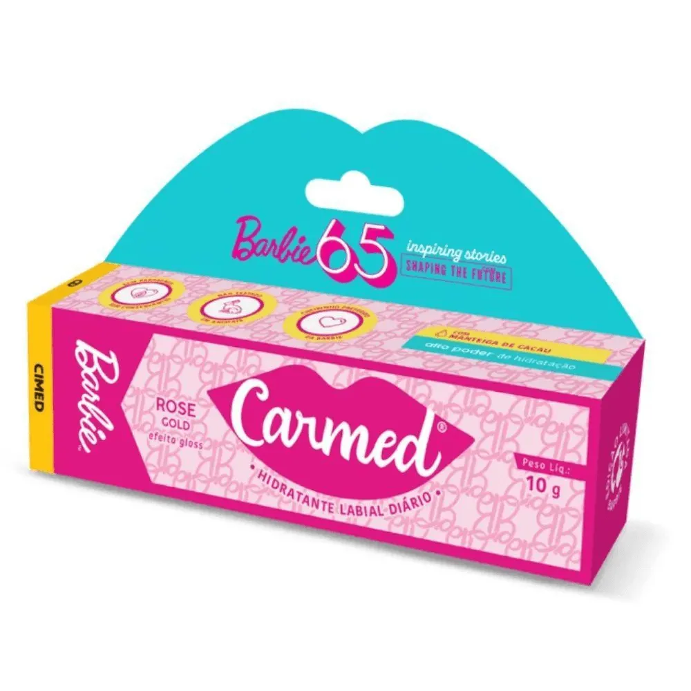 Carmed Labial Pomada Barbie Rose Gold 10g