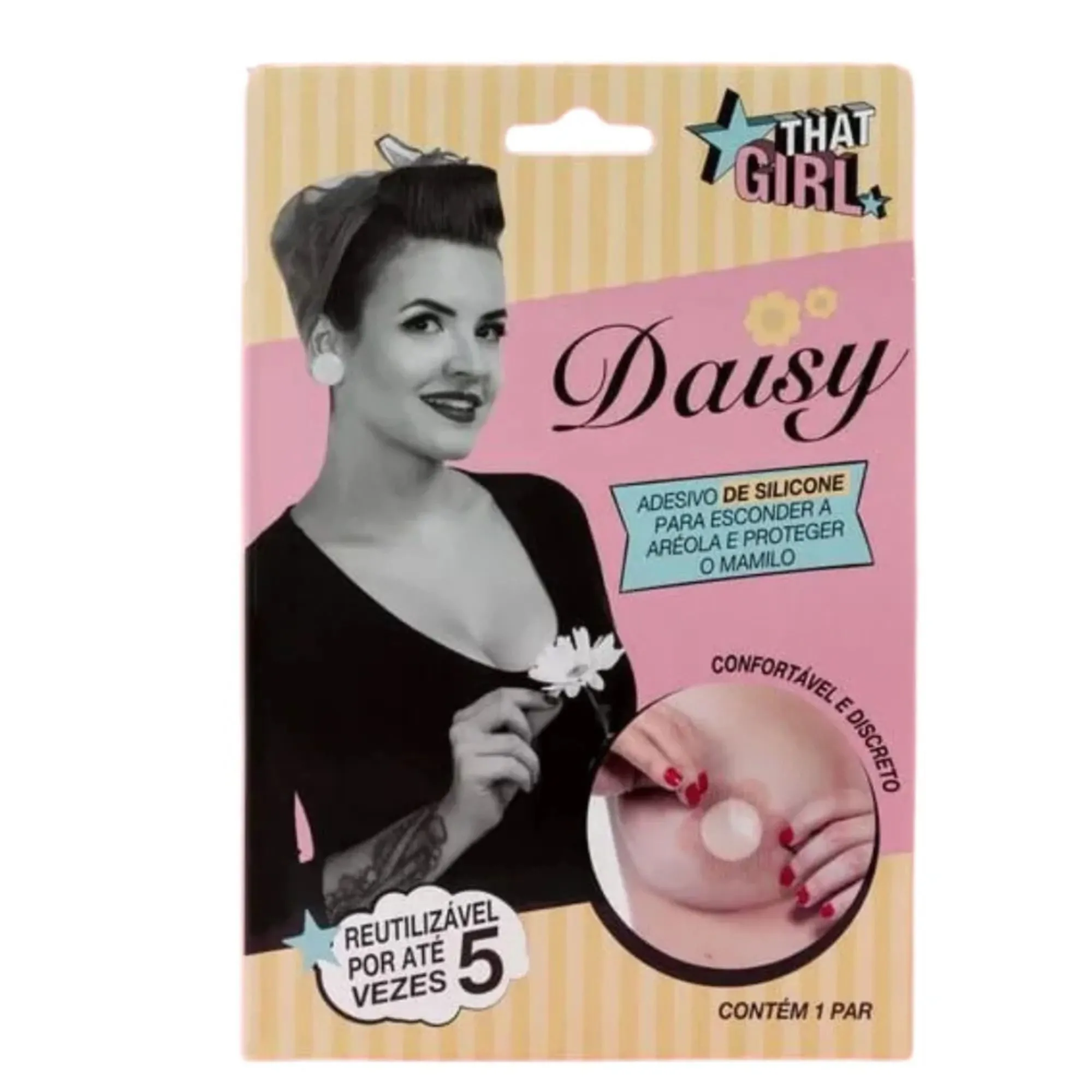 Adesivo De Silicone Para Seios That Girl Daisy 1 Par