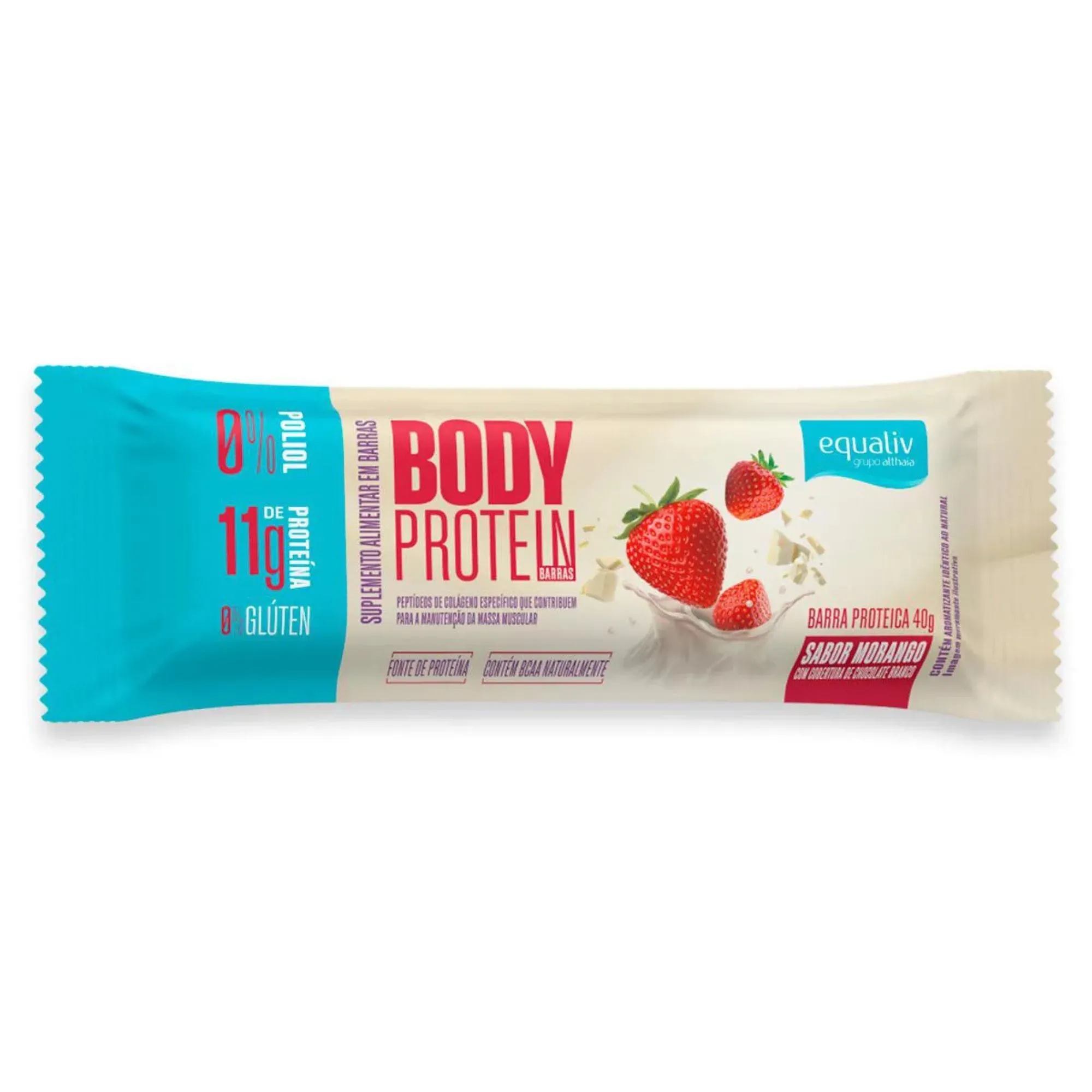 Barra De Proteína Equaliv Body Protein Morango 40g