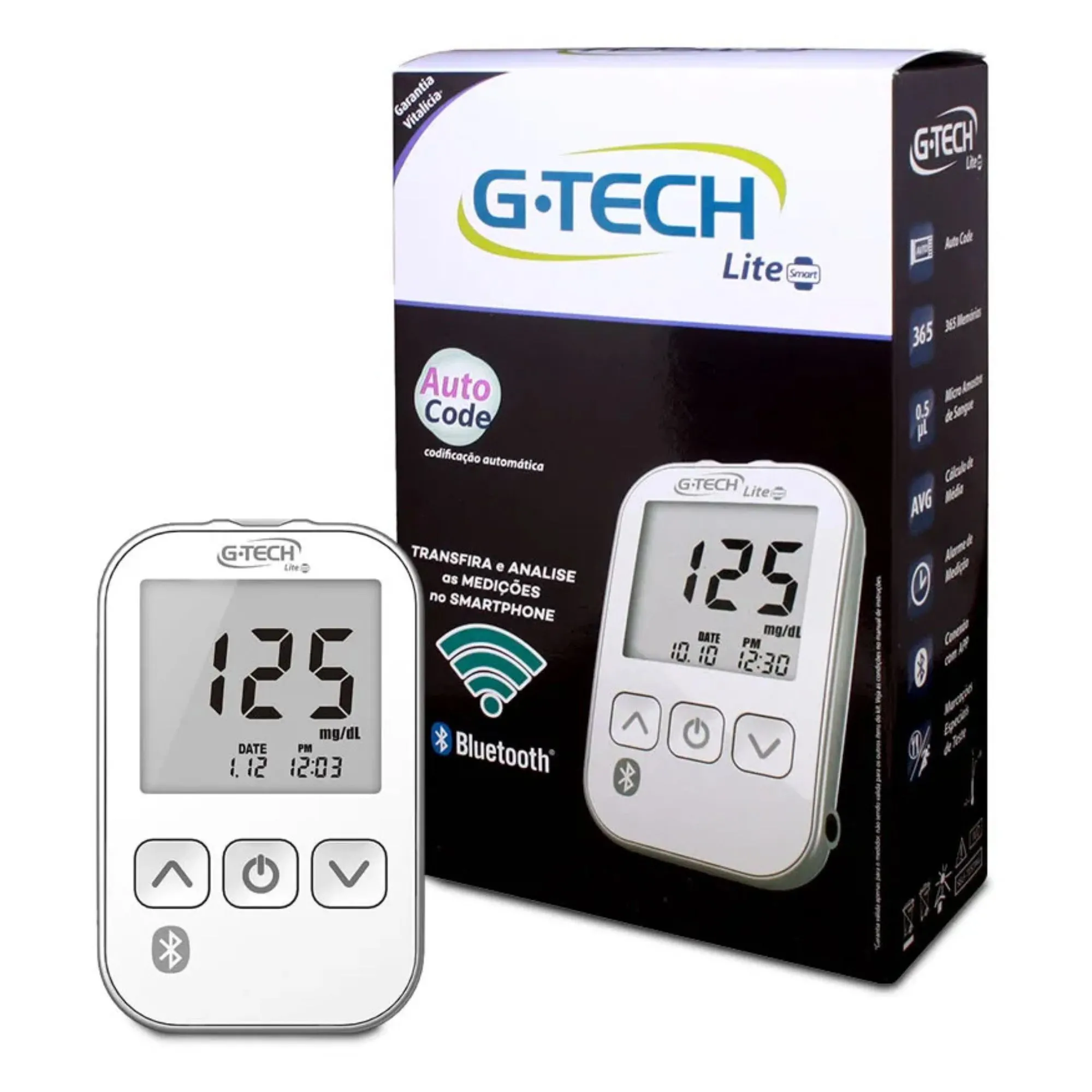 Kit Medidor De Glicose G-tech Lite Smart