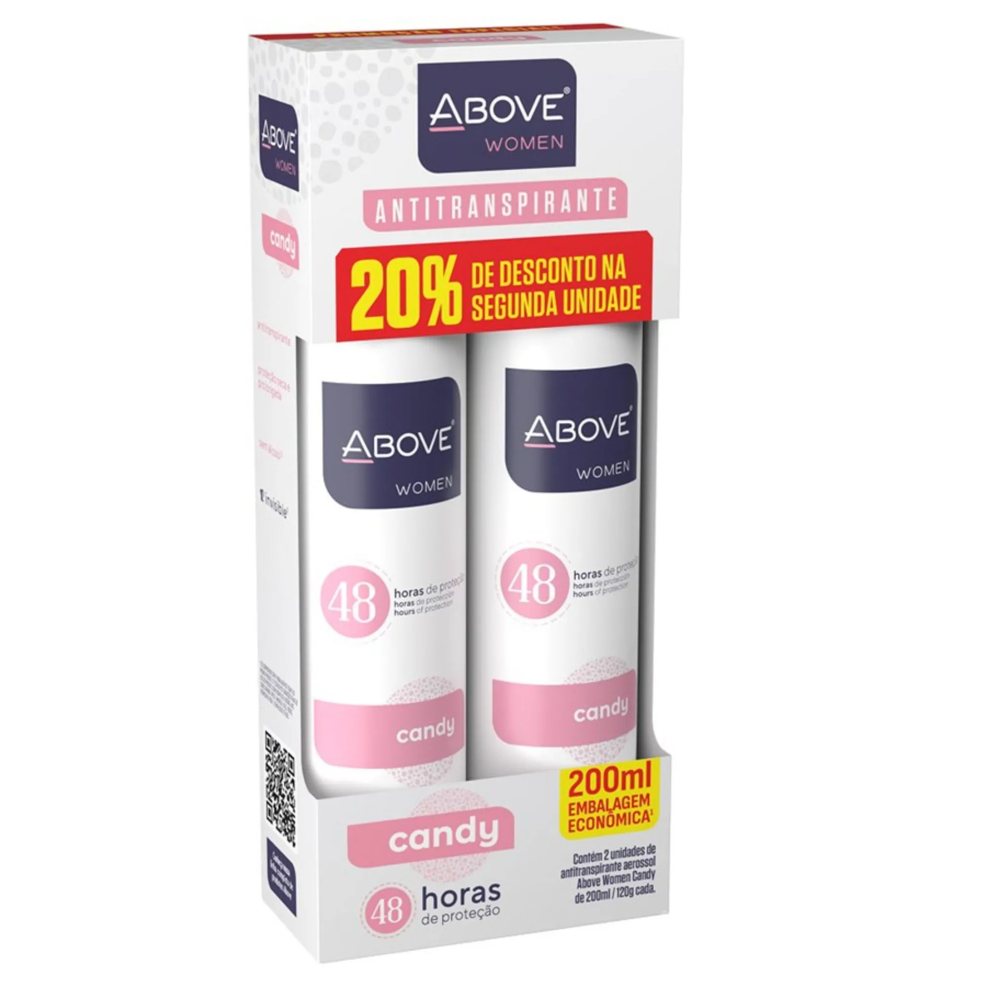 Kit Desodorante Aerossol Above Candy Women 2 Unidades De 200ml