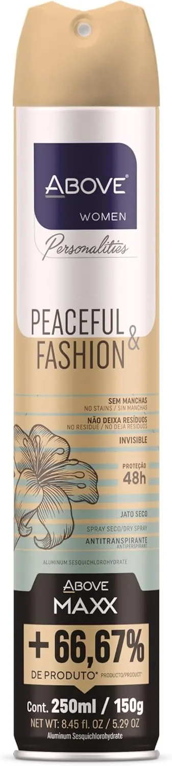 Desodorante Above Women Personalities Peaceful & Fashion Aerosol 250ml