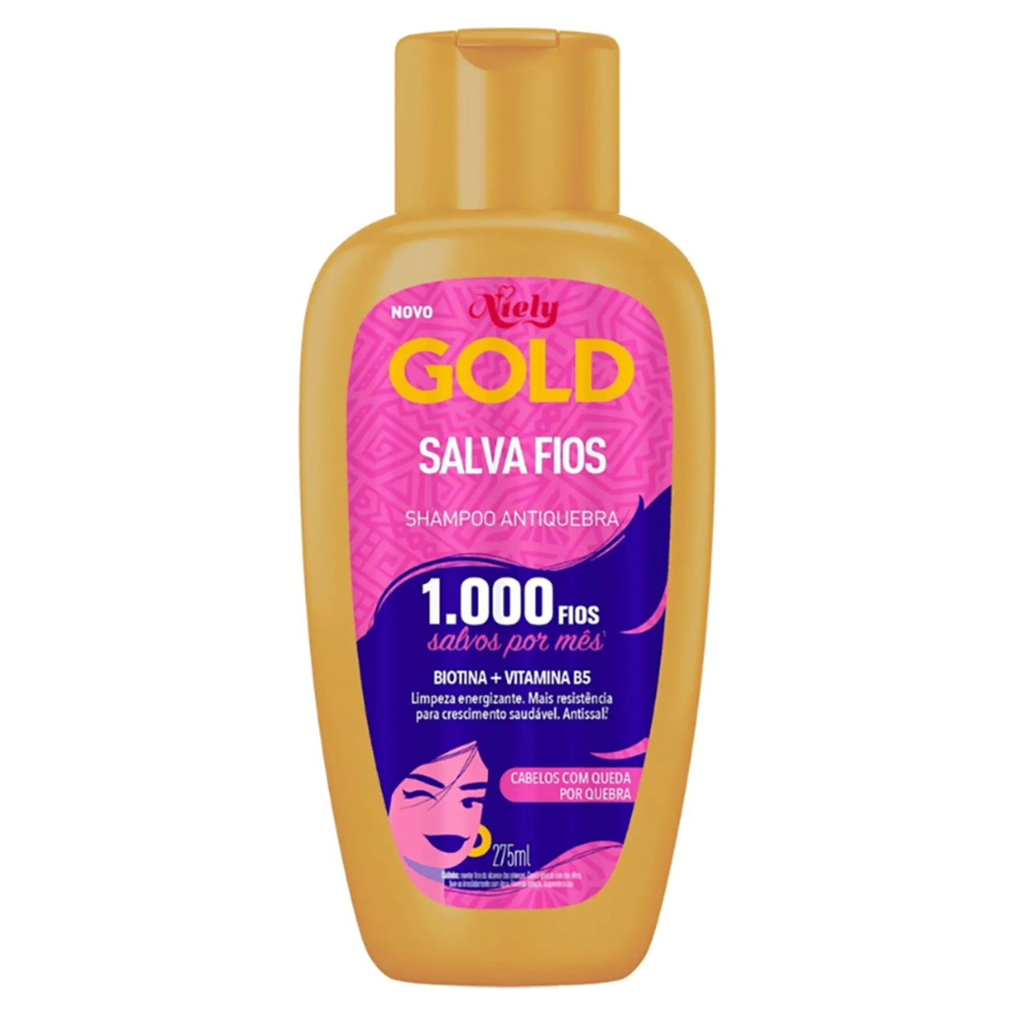 Shampoo Niely Gold Salva Fios 275ml