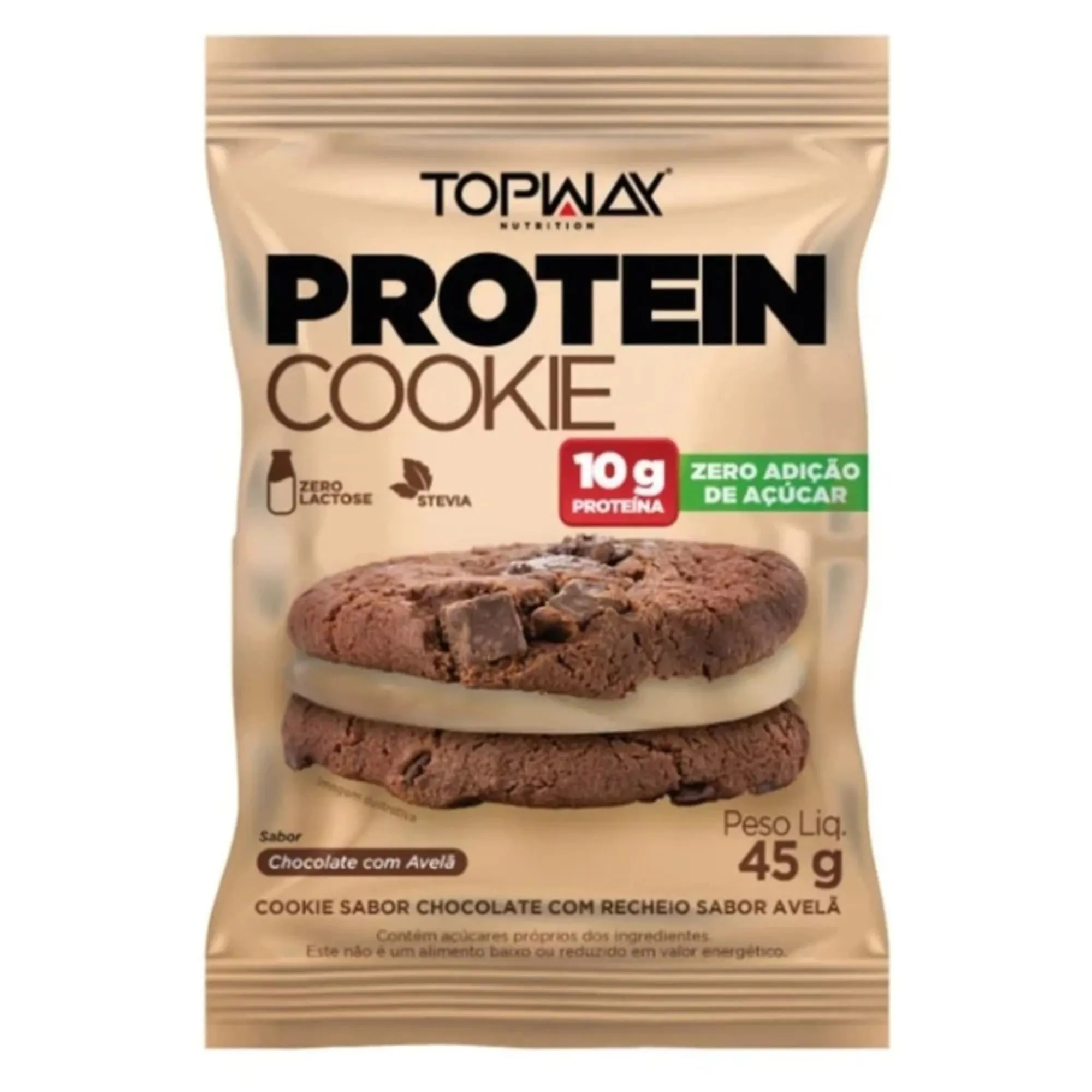Cookie Protein Topway Sabor Chocolate Com Alevã 10g De Proteína 45g