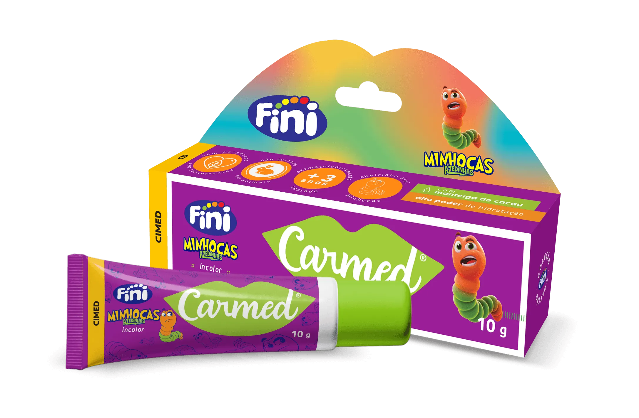 Carmed Fini Minhocas Azedinhas Incolor 10g