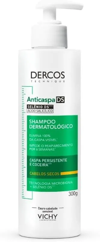 Shampoo Anticaspa Dercos Vichy Cabelos Secos 300g
