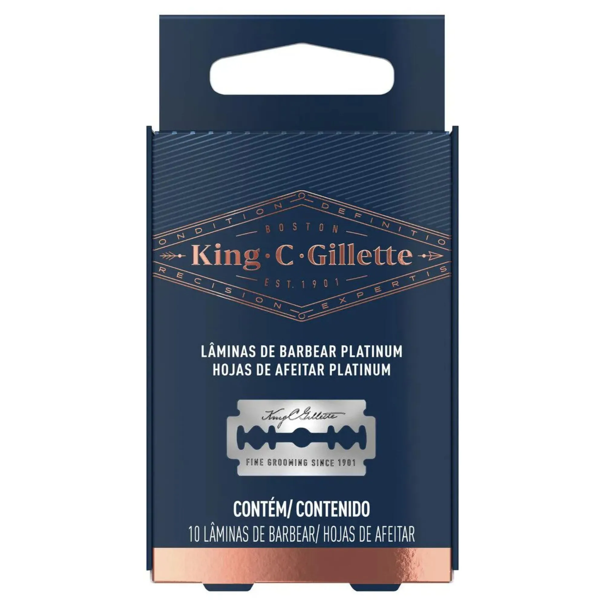 Carga Para Barbeador King C. Gillette Duplo Fio 10 Unidades