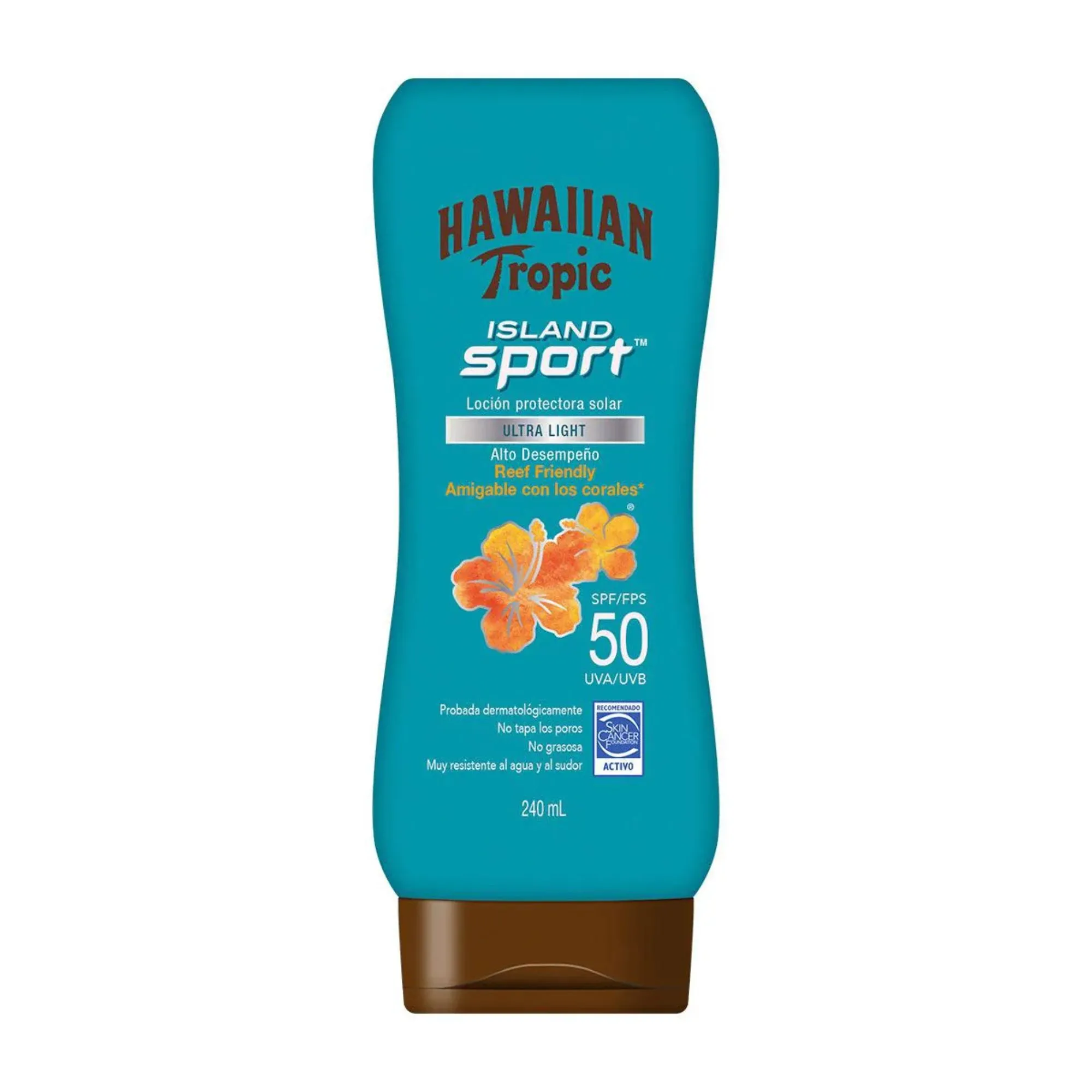 Protetor Solar Loção Hawaiian Tropic Island Sport Fps 50 240ml
