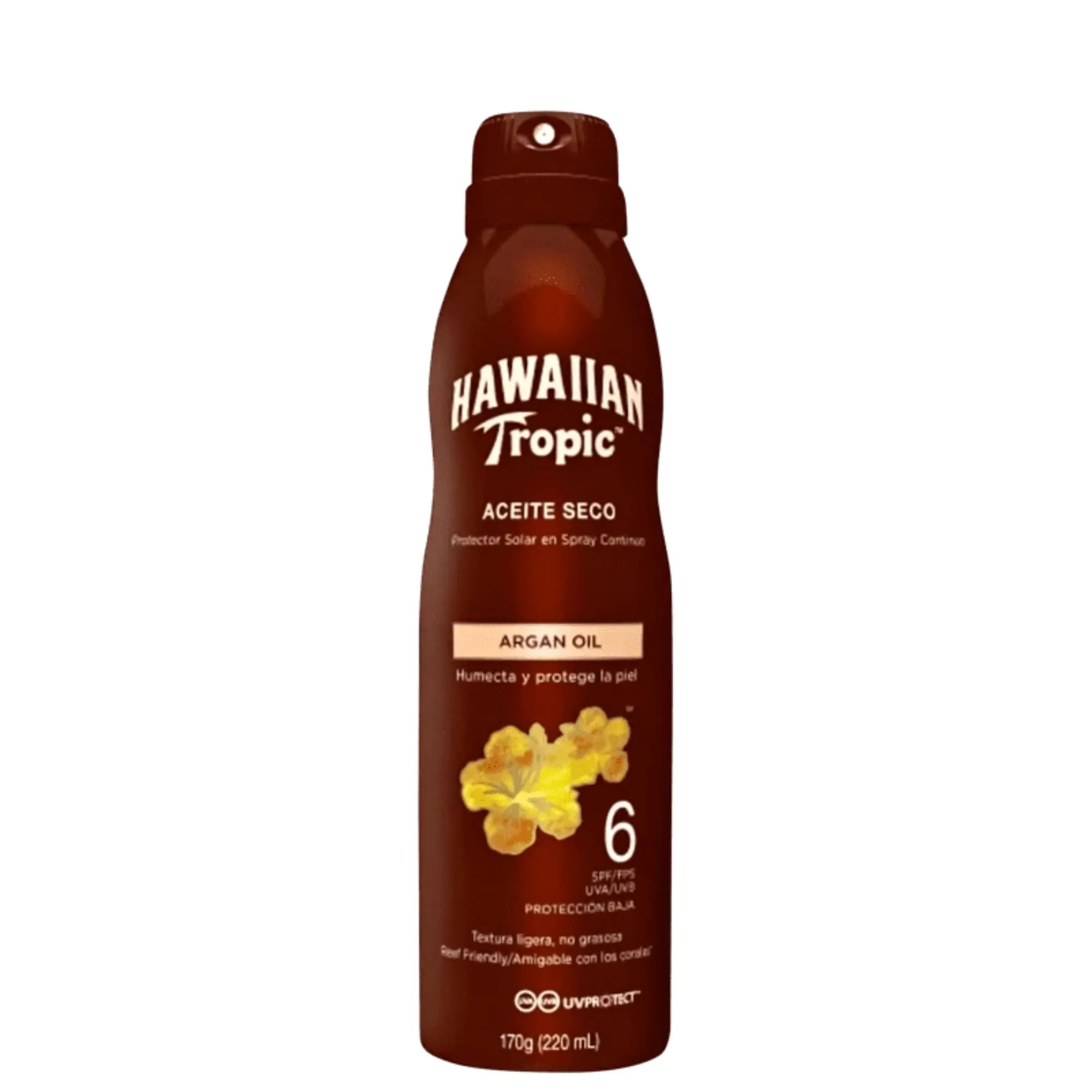 Protetor Solar Spray Hawaiian Tropic Aceite Seco Fps 6 170g