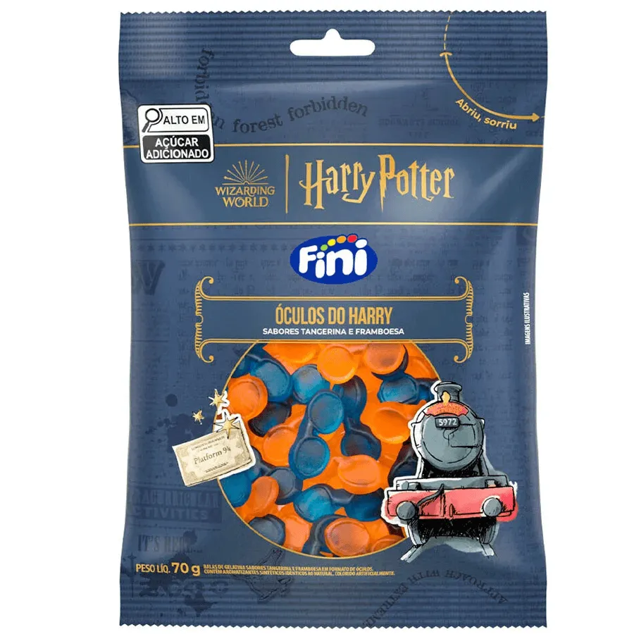 Bala Fini Harry Potter Óculos Do Harry 70g