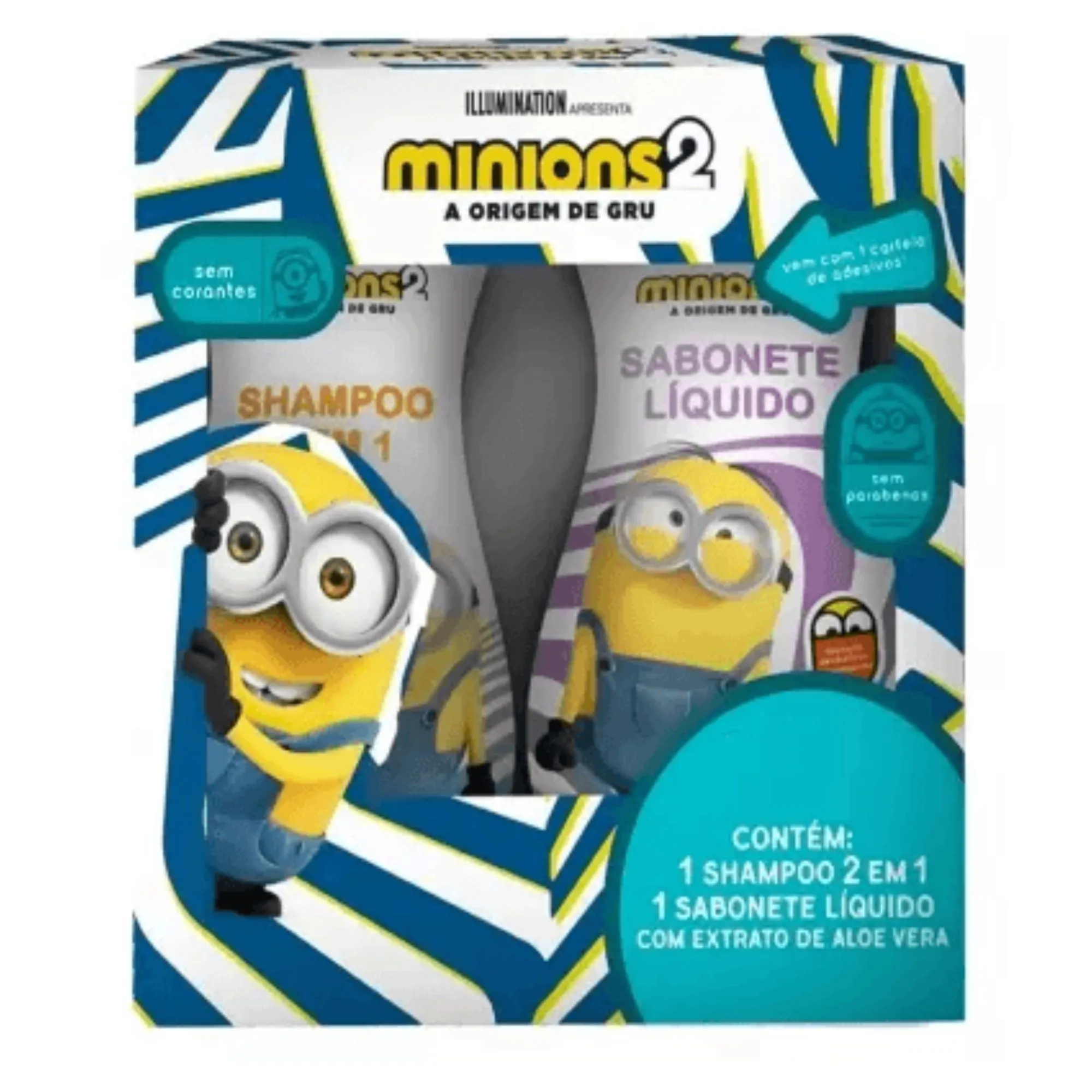 Kit Nutriex Minions Shampoo 2 Em 1 250ml + Sabonete Líquido 250ml