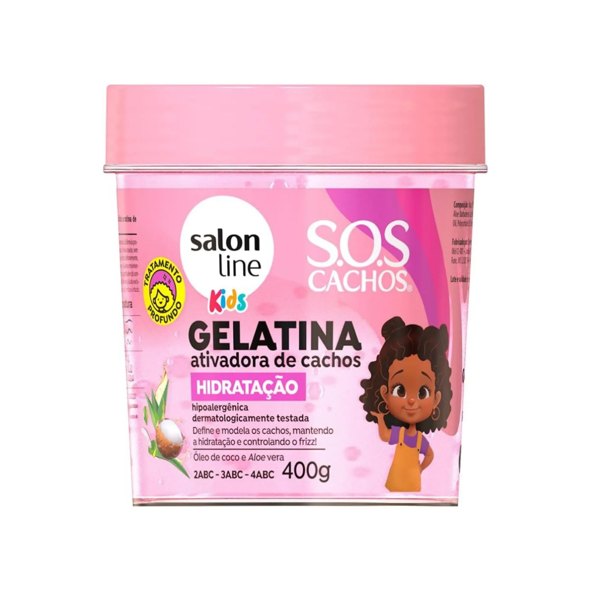 Gelatina Ativadora De Cachos Salon Line Kids Sos Cachos Hidratação 400g