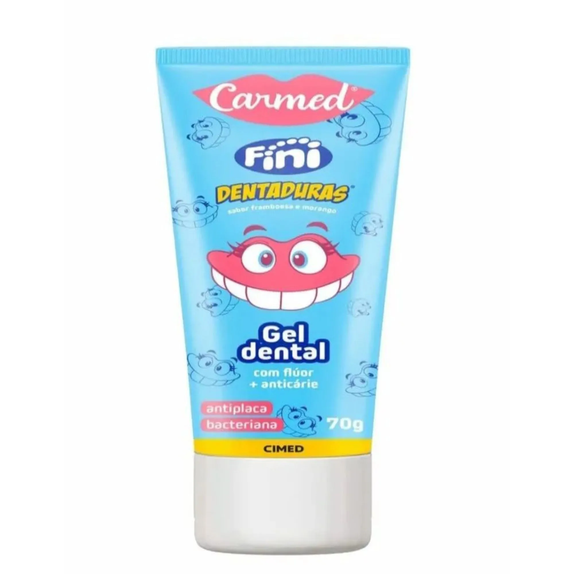 Gel Dental Com Flúor Carmed Fini Dentadura 70g
