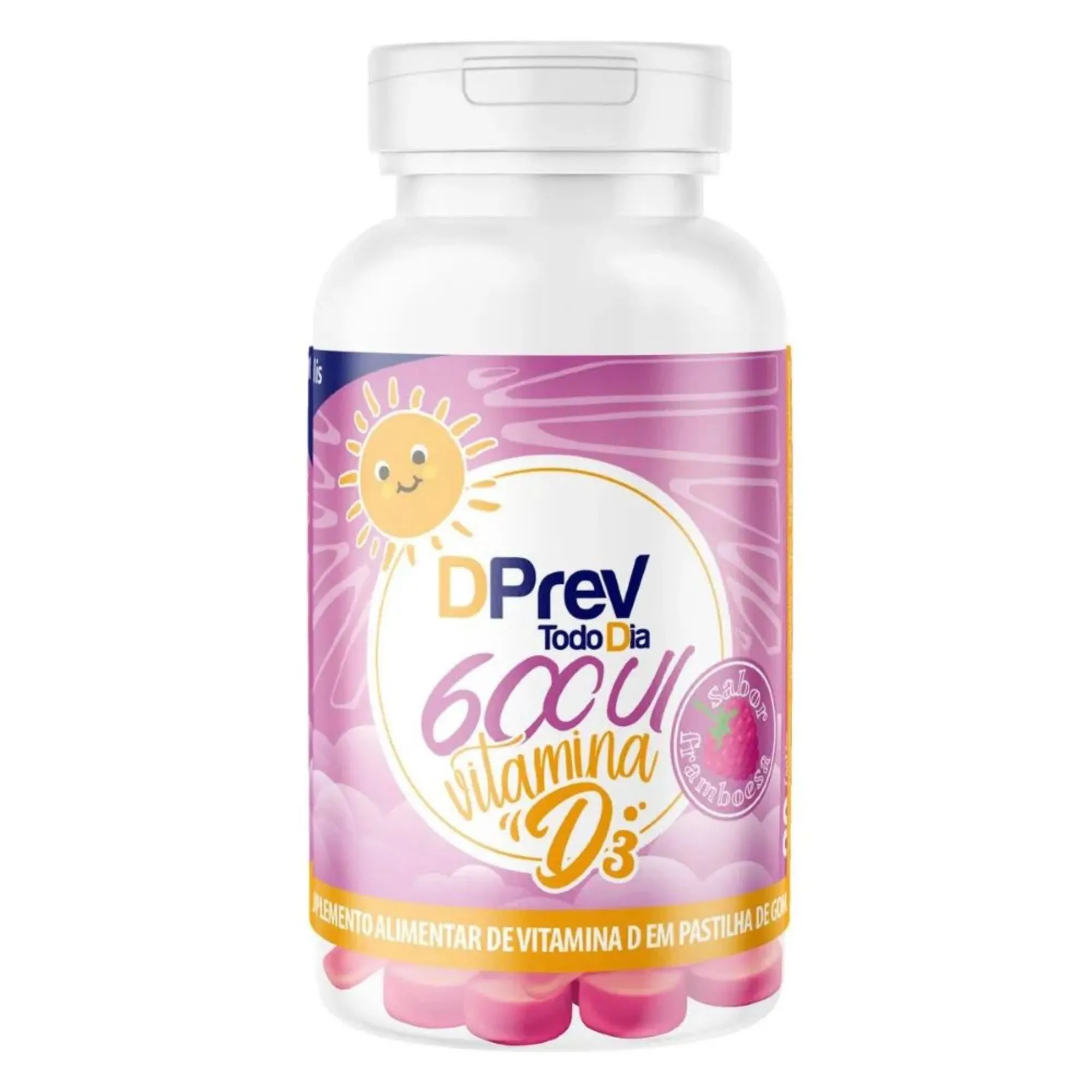 Dprev Todo Dia 600ui Myralis Framboesa 30 Pastilhas