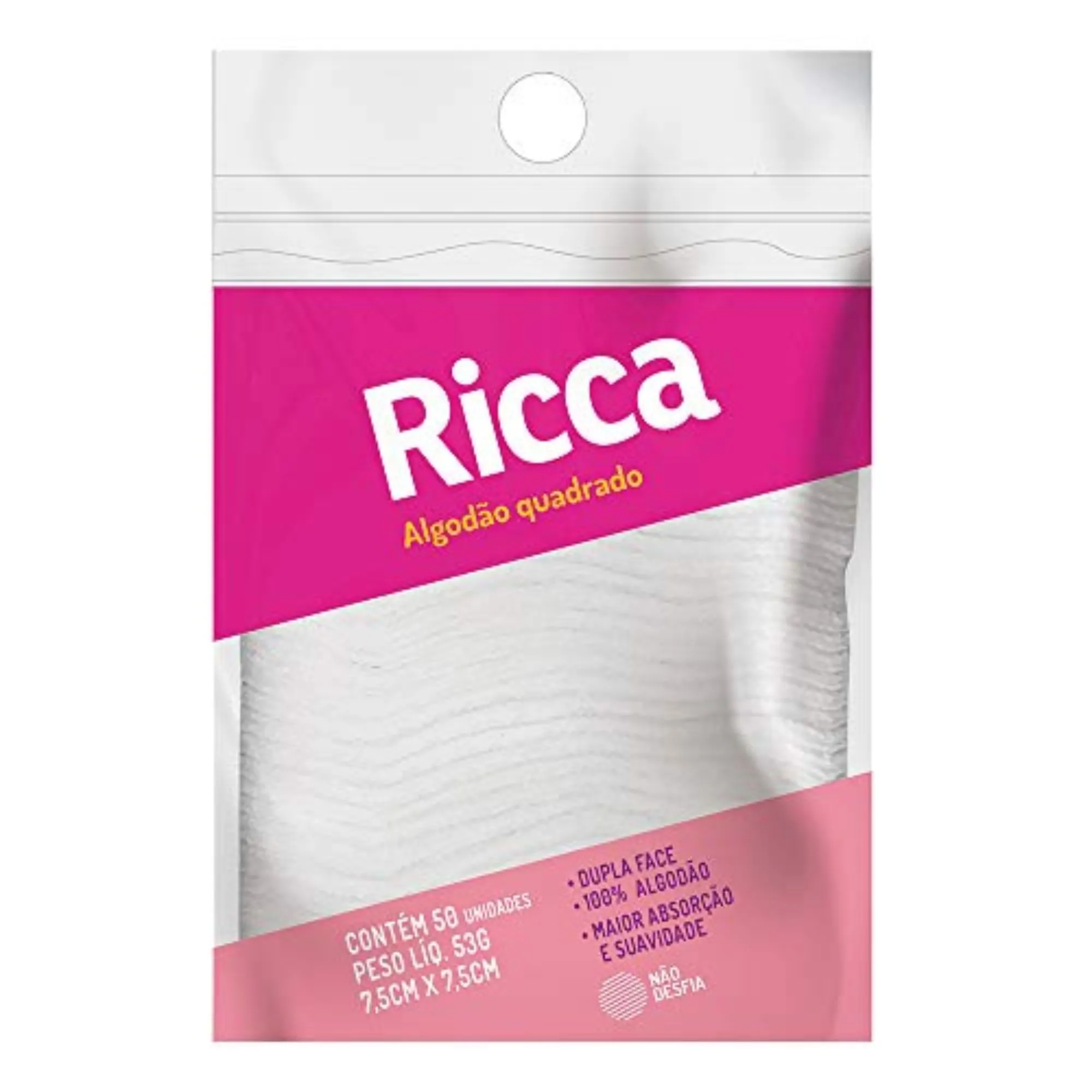 Algodão Ricca Quadrado 50 Unidades