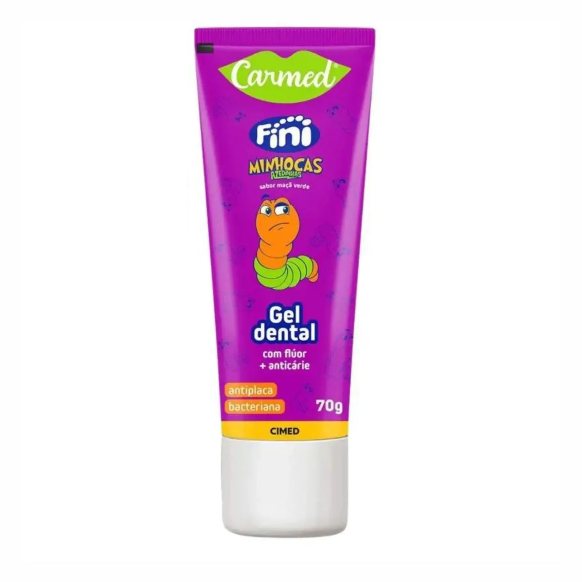 Gel Dental Com Flúor Carmed Fini Minhocas 70g