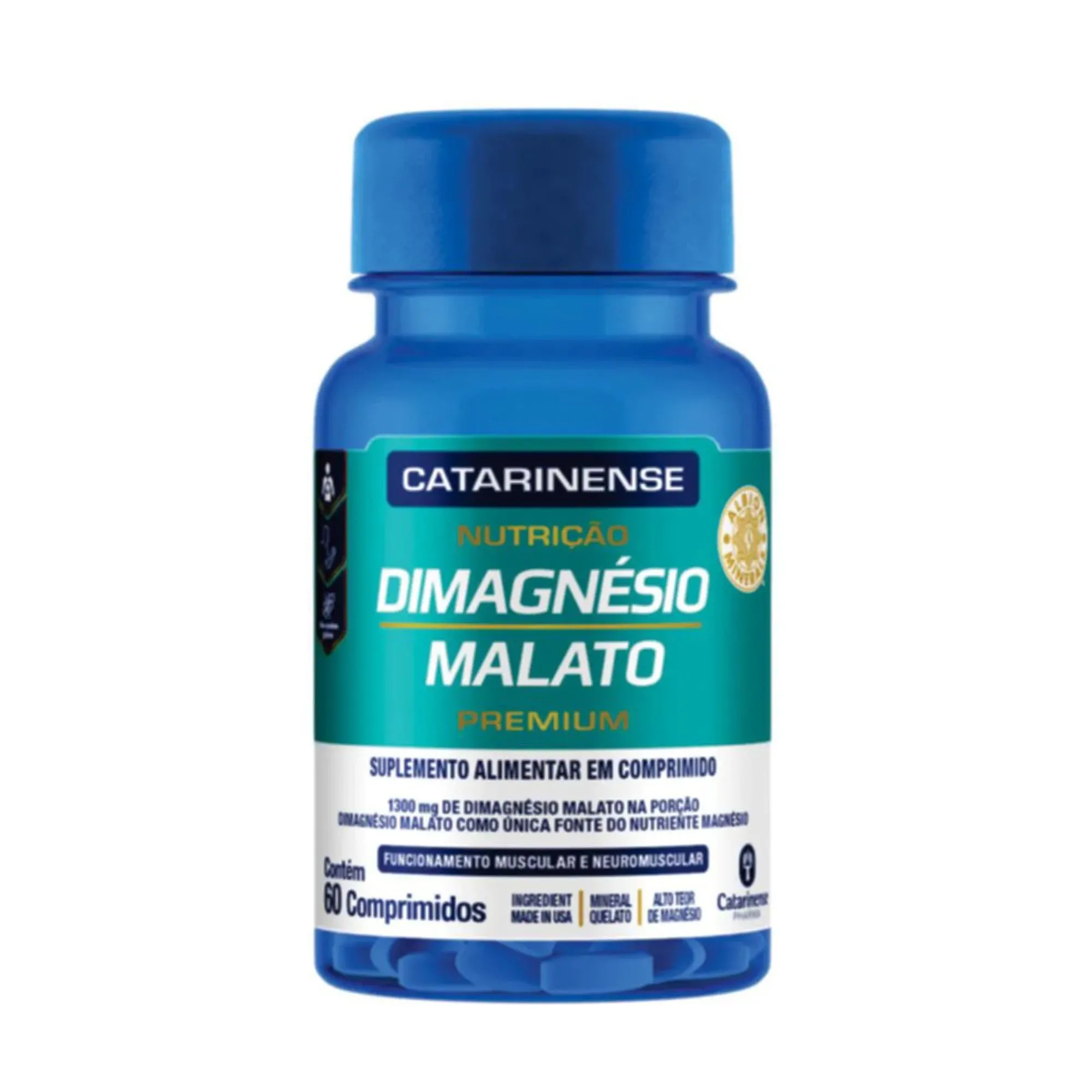 Dimagnésio Malato Premium Catarinense 60 Comprimidos