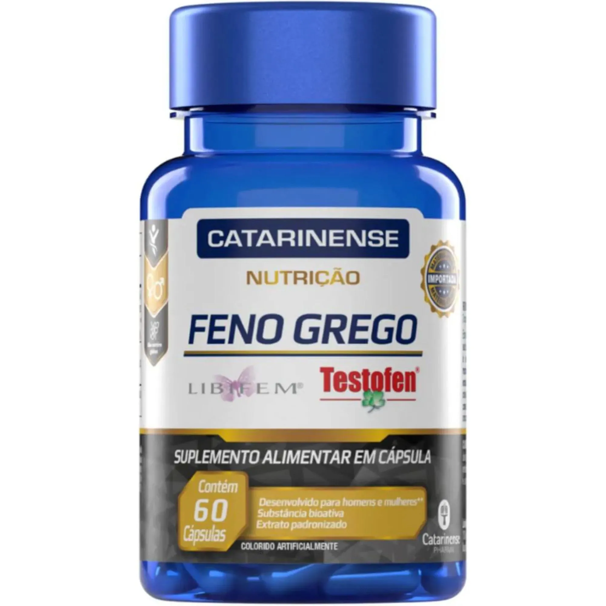Feno Grego Bioativo 300mg Saponinas Catarinense 60 Cápsulas