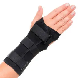 Órtese para Punho com Tala Curta Bilateral Preta Tam P - Mercur