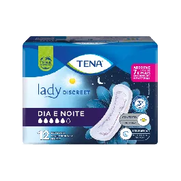 Absorvente Geriátrico Tena Lady Discreet Dia e Noite Seco 12 Unidades