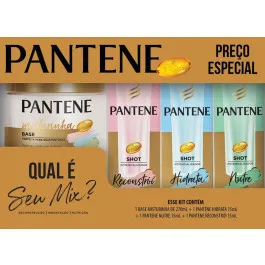 Kit 3 Ampola Capilar Pantene Shot + Misturinha Base 270ml