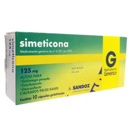 Simeticona 125mg 10 Cápsulas - Sandoz