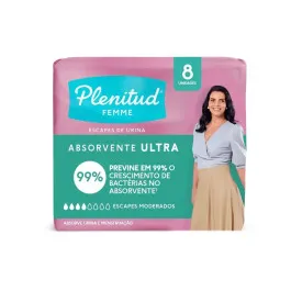 Absorvente Plenitud Femme Ultra com Abas 8 Unidades