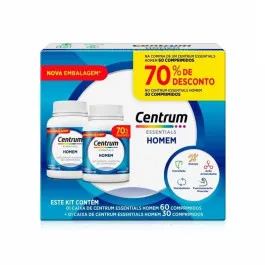 Kit Polivitamínico - Centrum Essentials Homem de A a Zinco 60 + 30 comprimidos