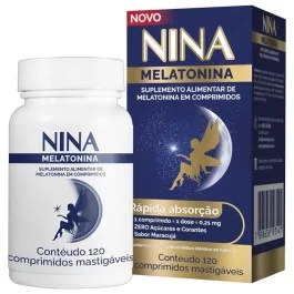 Nina Melatonina 120 Comprimidos Mastigáveis