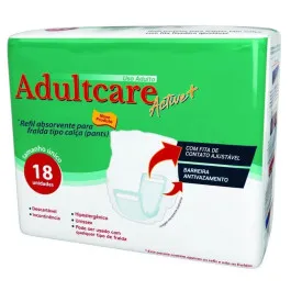 Absorvente Geriátrico Adultcare Roupa Íntima Active+ 18 unidades