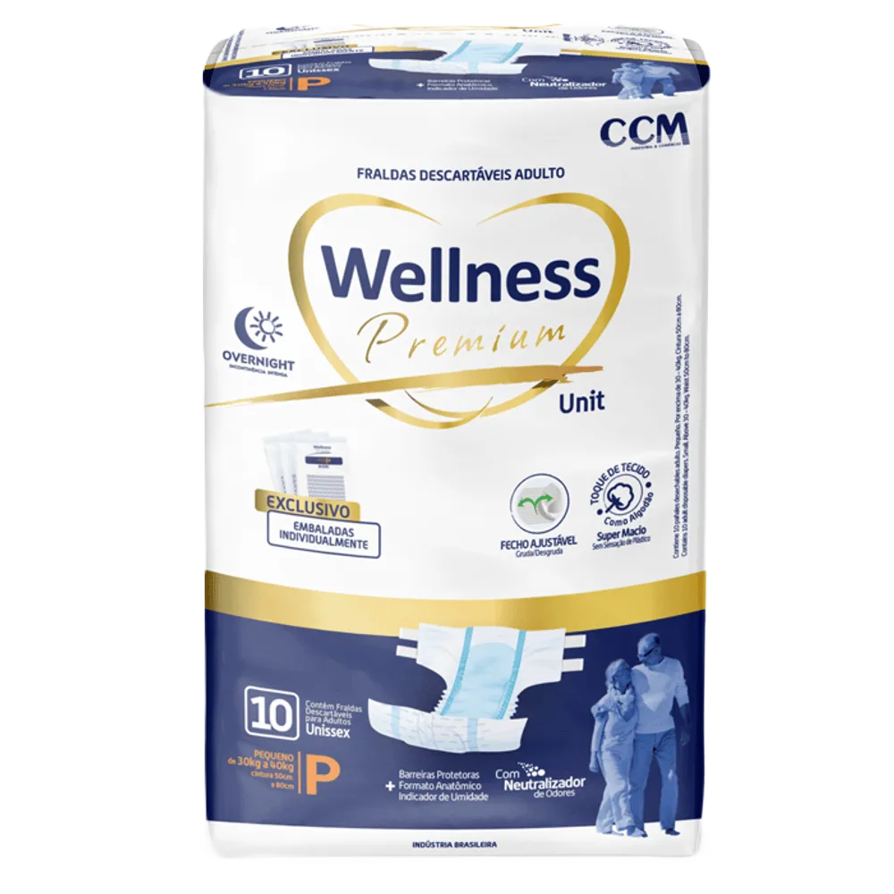 Fralda geriatrica regular wellness preimium p 10un