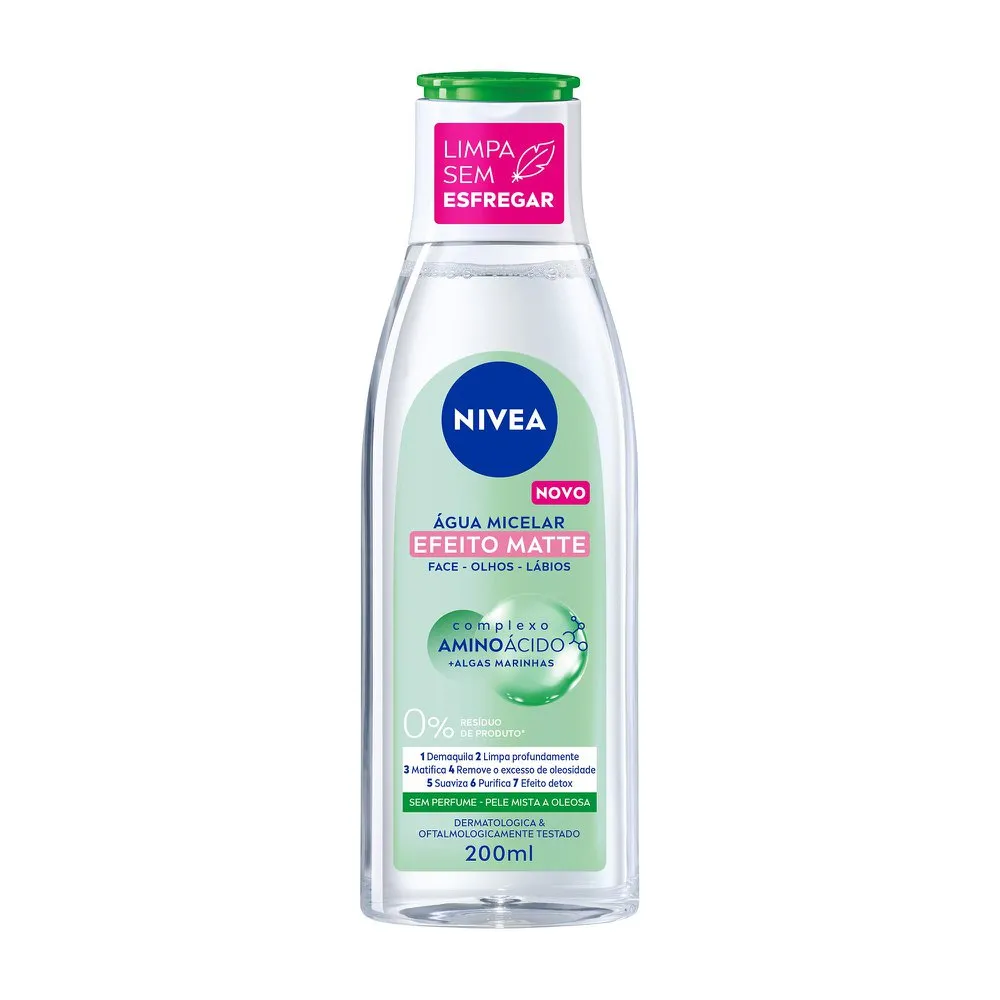Água Micelar Nivea Micellair 7 Em 1 Efeito Matte 200ml