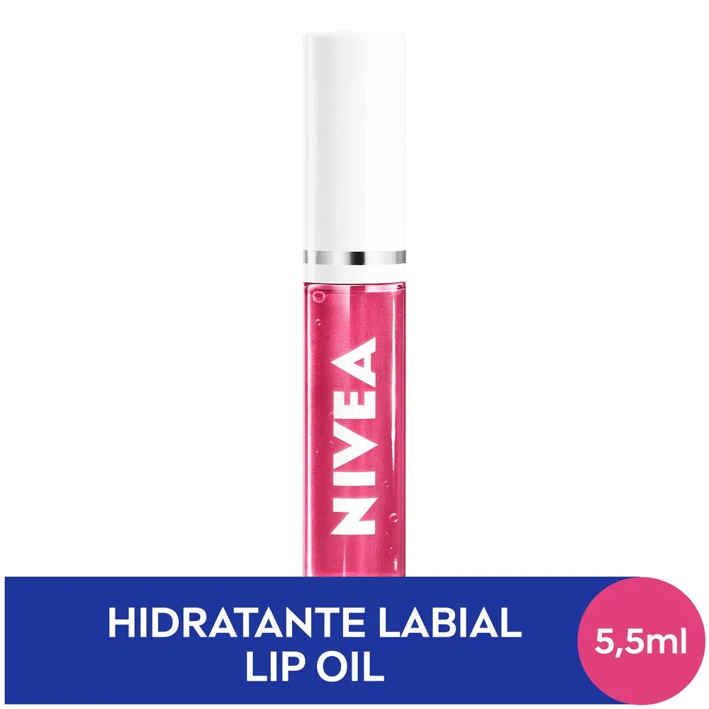 Brilho Labial Nutritivo Nivea Lip Oil Pink Rock 5,5ml