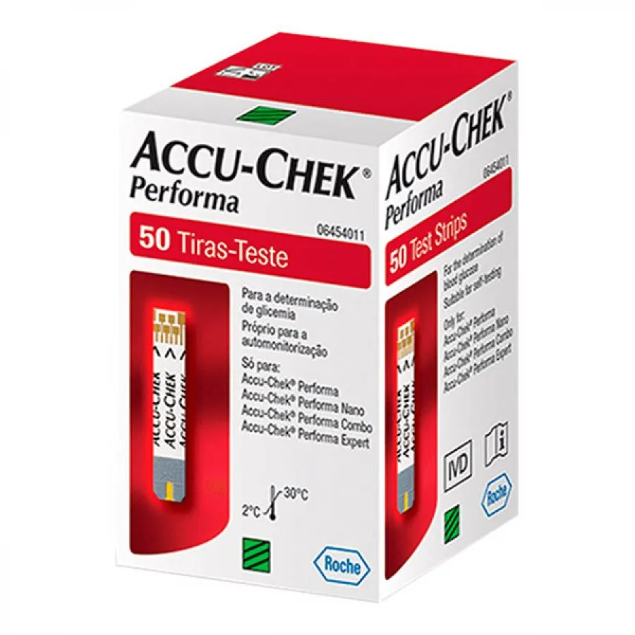 tiras accu-chek performa para afericao roche 50 unidades