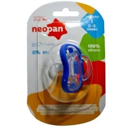 Chupeta de Silicone Neopan Azul Bico Ortodôntico Nº1 0-6 Meses - 1 Unidade