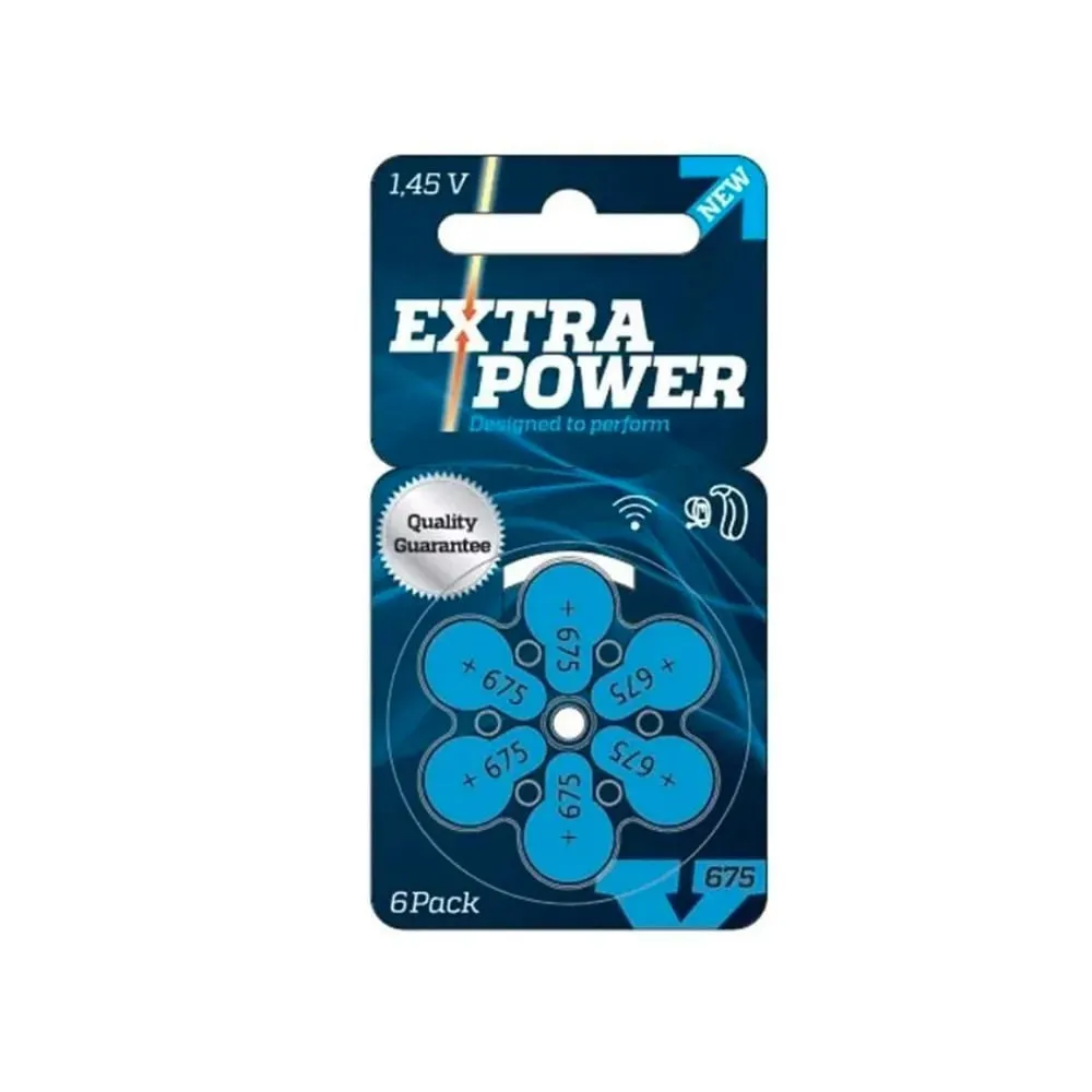 Bateria Auditiva Extra Power A675 6 Unidades