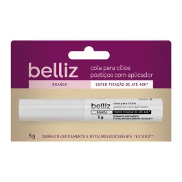 Cola de Cílios Belliz - Cor Branca - Com Aplicador 48H - 5g