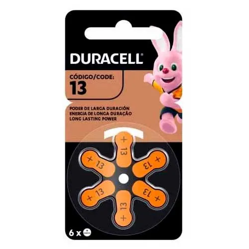 Pilha Para Aparelhos Auditivos 13 Duracell 6 Unidades