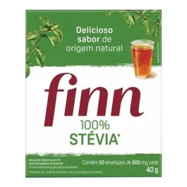 Adoçante em Pó Finn Stévia e Taumatina 50 Envelopes