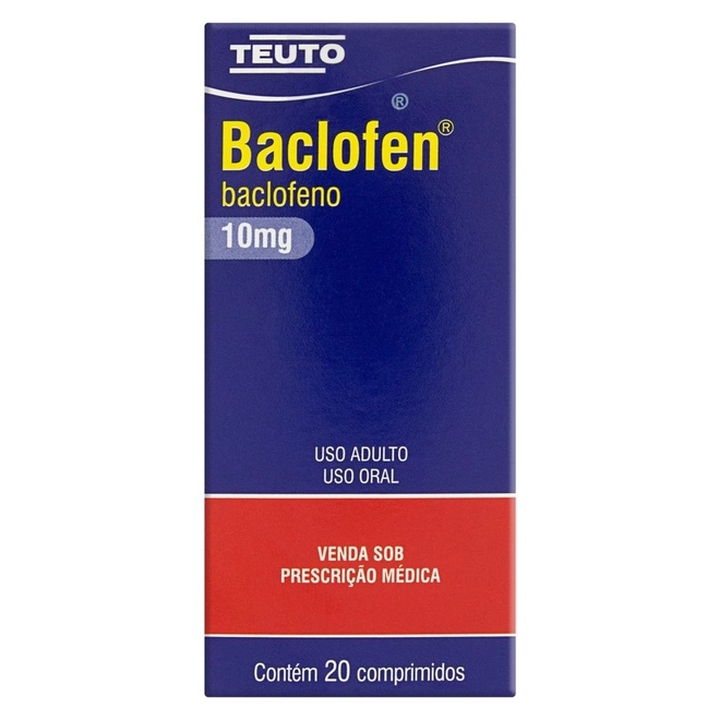 Baclofen 10Mg Teuto Caixa Com 20 Comprimidos