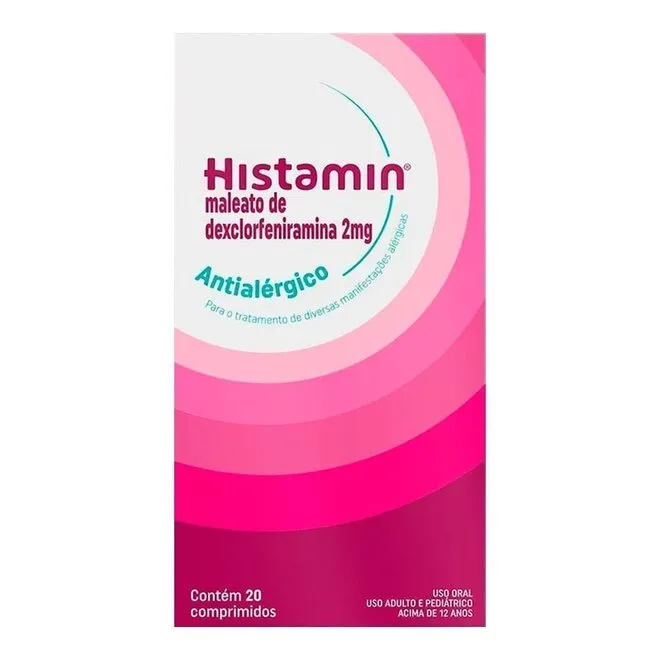 Histamin 2Mg Neo Química Caixa Com 20 Comprimidos