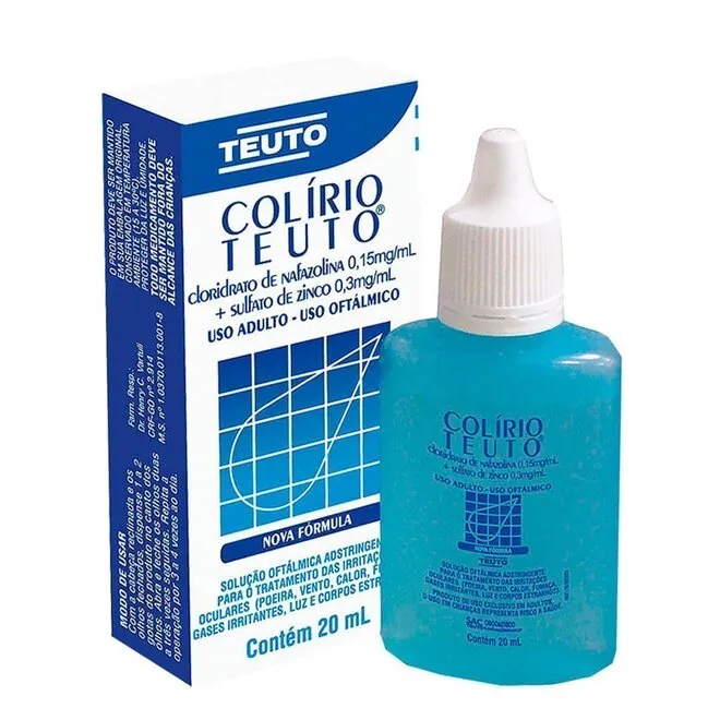 Colírio Teuto Caixa Contendo Frasco Gotejador Com 20Ml