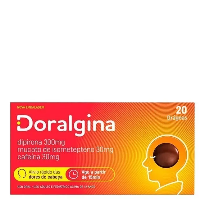 Doralgina 30mg+300mg+30mg 20 Drágeas - NEO QUIMICA