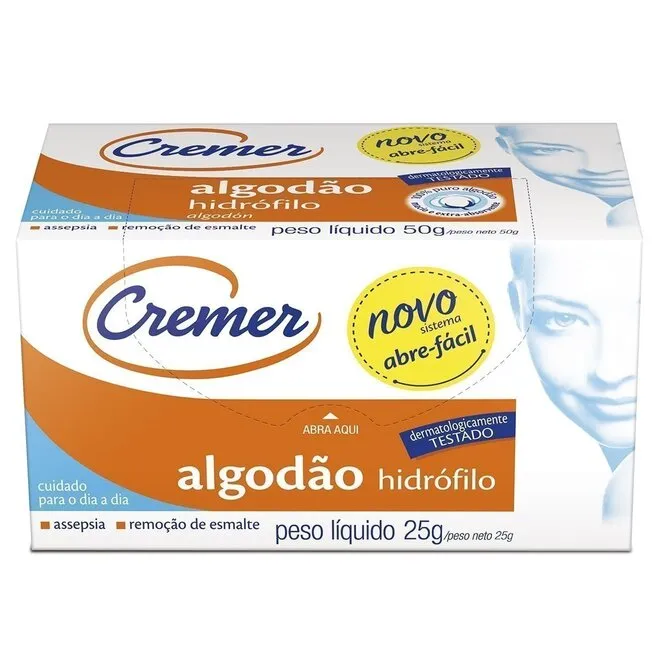 Algodão Cremer Hidrófilo Caixa 25G