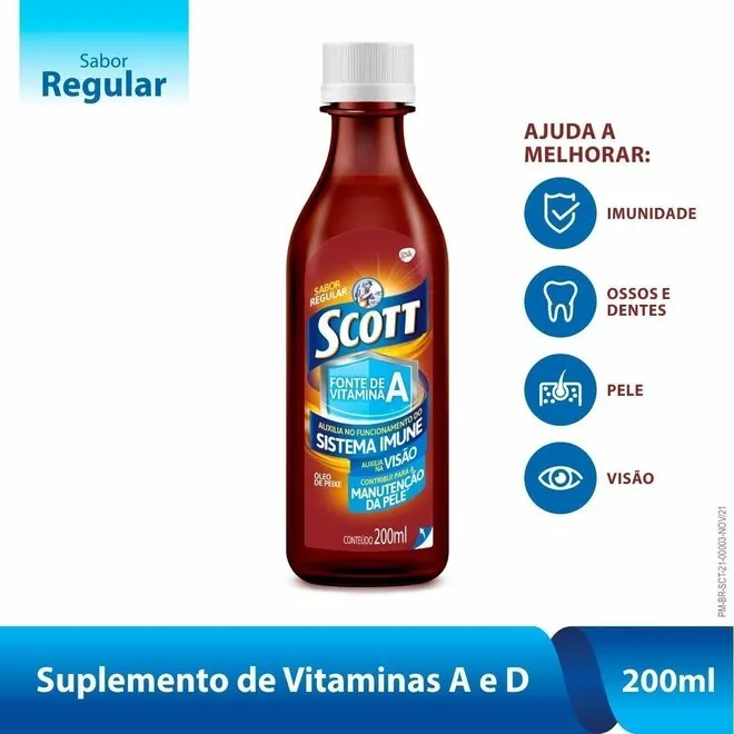 Emulsao Scott Tradicional Frasco 200Ml