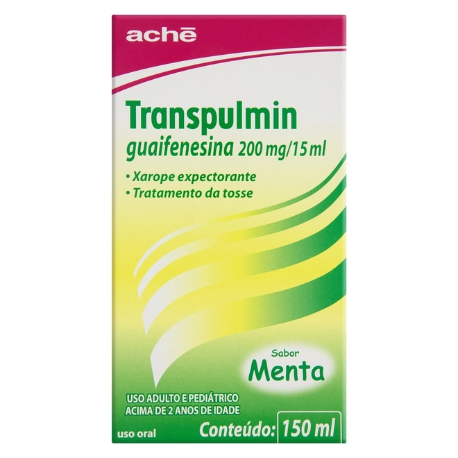 Transpulmin Xarope Sabor Menta Aché Com 150Ml