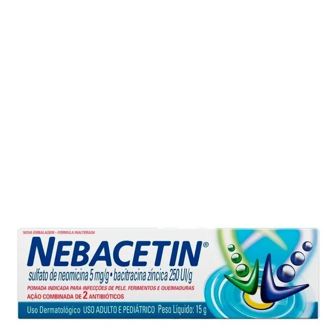 Nebacetin Pomada Dermatológica Com 15G