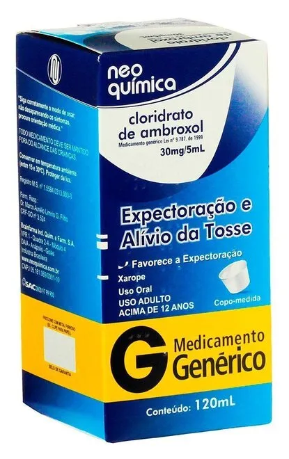 Cloridrato de Ambroxol Adulto 30mg/5ml 120ml - NEO QUIMICA