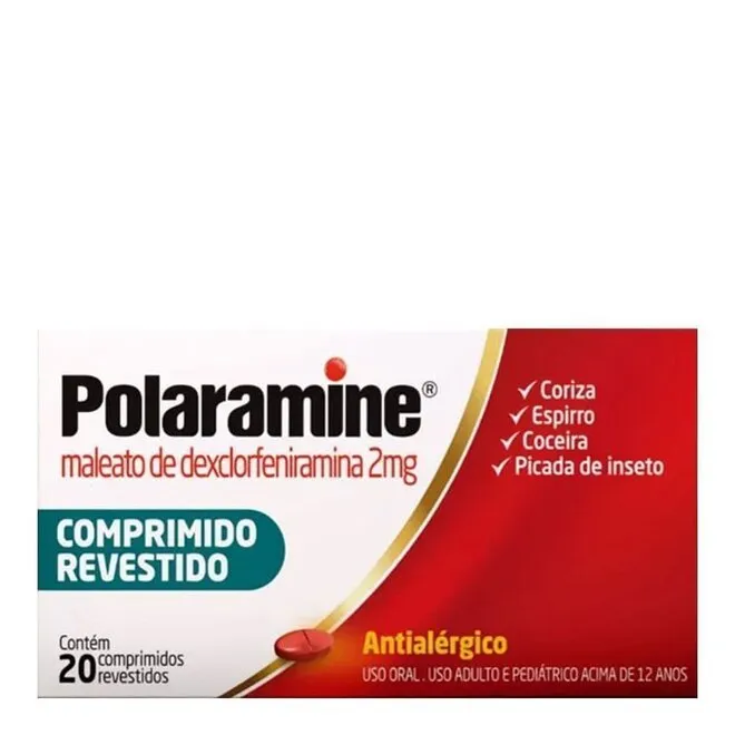 Polaramine 2Mg Hypera Caixa Com 20 Comprimidos